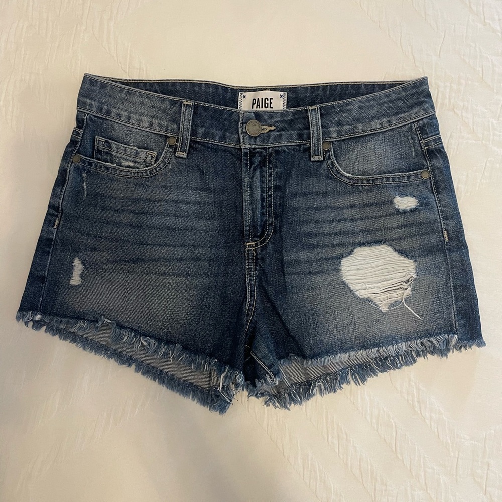 Paige denim jean shorts.